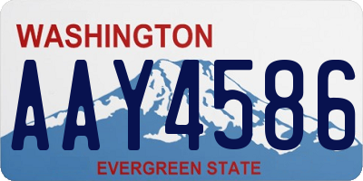 WA license plate AAY4586