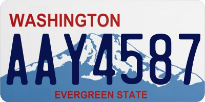 WA license plate AAY4587