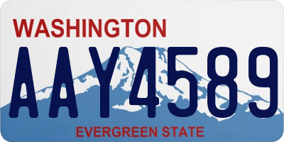 WA license plate AAY4589