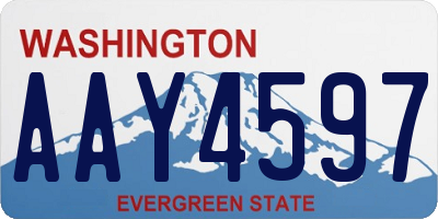 WA license plate AAY4597