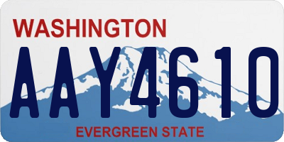 WA license plate AAY4610