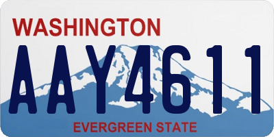WA license plate AAY4611