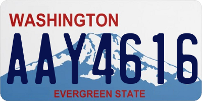 WA license plate AAY4616