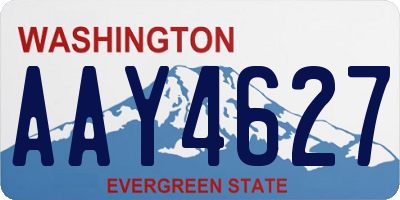 WA license plate AAY4627