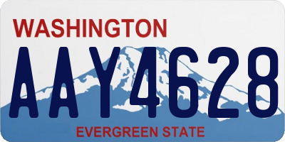 WA license plate AAY4628