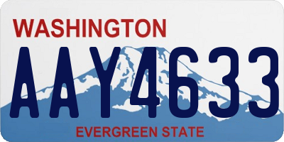 WA license plate AAY4633