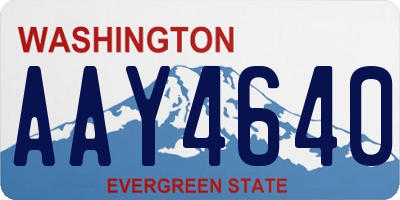 WA license plate AAY4640
