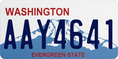 WA license plate AAY4641