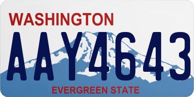 WA license plate AAY4643