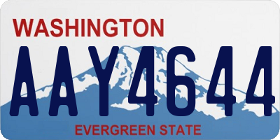 WA license plate AAY4644