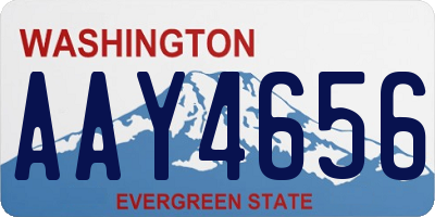WA license plate AAY4656