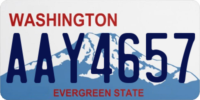 WA license plate AAY4657