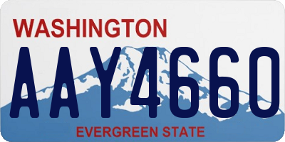 WA license plate AAY4660