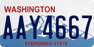 WA license plate AAY4667