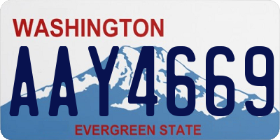 WA license plate AAY4669
