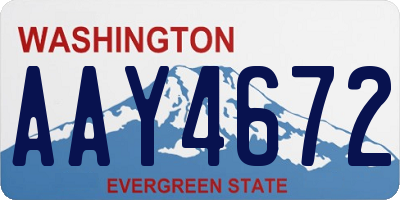 WA license plate AAY4672