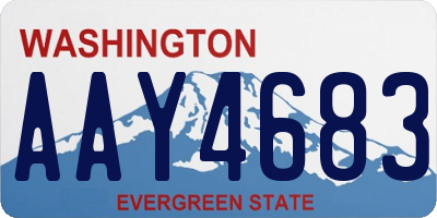 WA license plate AAY4683