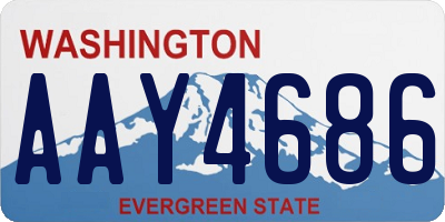 WA license plate AAY4686