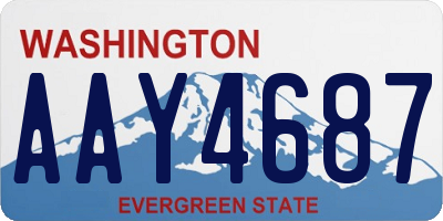 WA license plate AAY4687