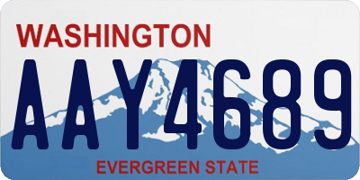 WA license plate AAY4689