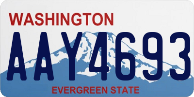 WA license plate AAY4693