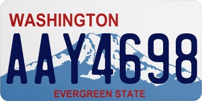 WA license plate AAY4698