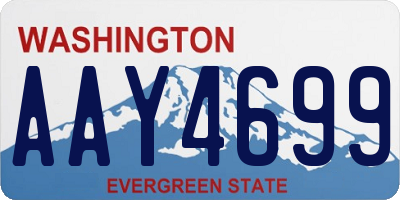 WA license plate AAY4699