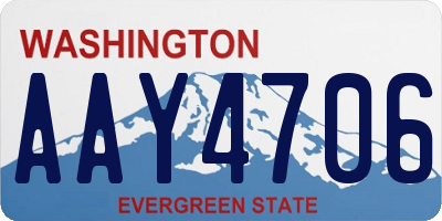 WA license plate AAY4706