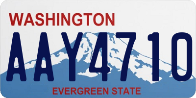 WA license plate AAY4710