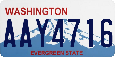 WA license plate AAY4716