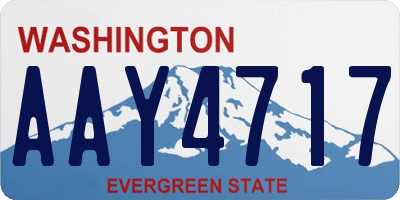WA license plate AAY4717