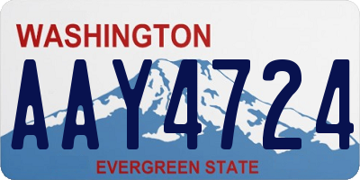 WA license plate AAY4724
