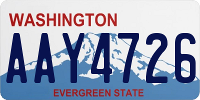 WA license plate AAY4726