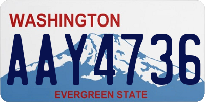 WA license plate AAY4736