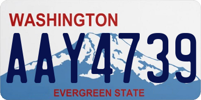 WA license plate AAY4739