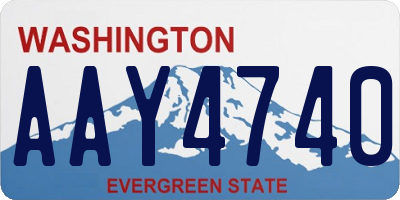 WA license plate AAY4740