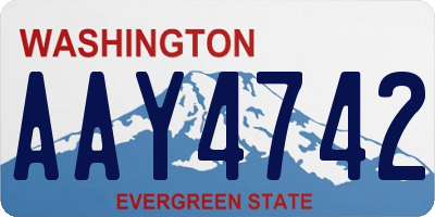 WA license plate AAY4742