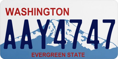 WA license plate AAY4747