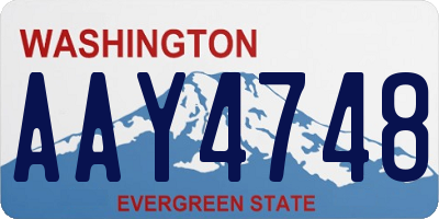 WA license plate AAY4748