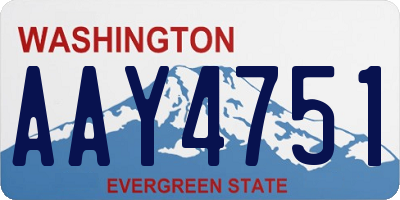 WA license plate AAY4751
