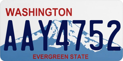 WA license plate AAY4752