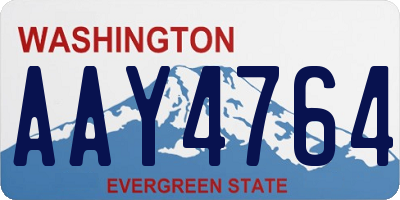 WA license plate AAY4764