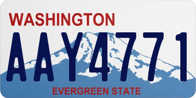 WA license plate AAY4771