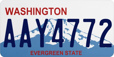 WA license plate AAY4772