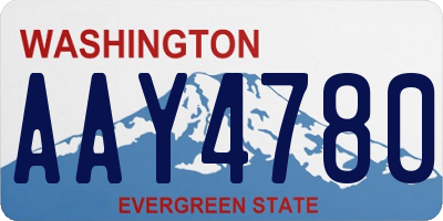 WA license plate AAY4780