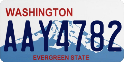 WA license plate AAY4782