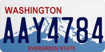 WA license plate AAY4784