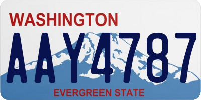 WA license plate AAY4787