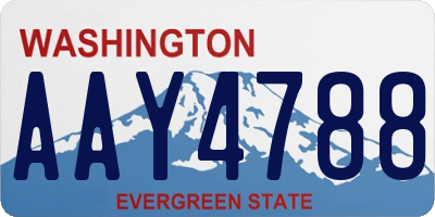 WA license plate AAY4788