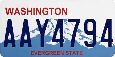 WA license plate AAY4794